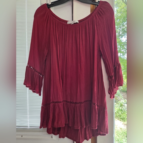 Fever Tops - Burgandy Blouse